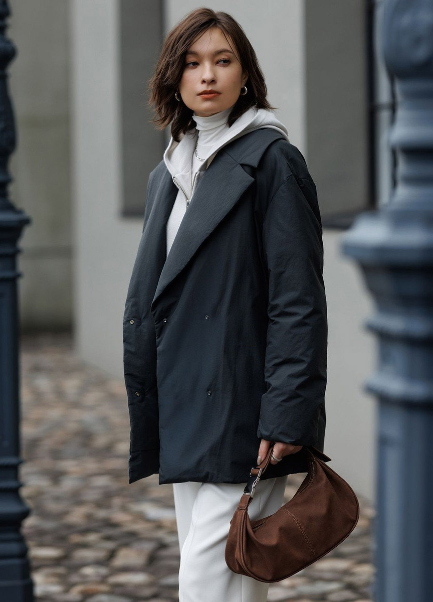 輕柔喀什米爾混紡連帽拉鍊上衣